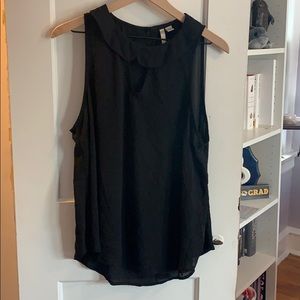 Sheer Black Sleeveless Blouse